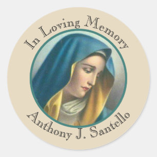 Sticker Rond Mémorial funèbre de Vierge Marie de sympathie