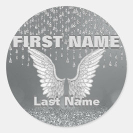 Sticker Rond Mémorial - Larmes d'argent