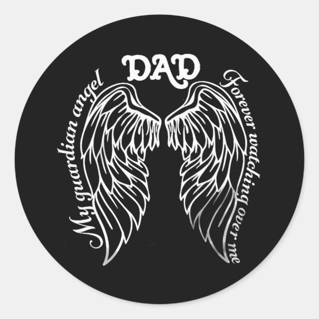 Sticker Rond Memorial Papa (Devant)