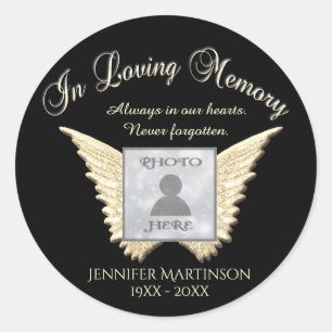 Sticker Rond Mémorial photo en mémoire d'amour