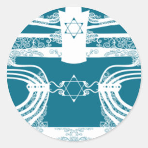 Sticker Rond Menorah