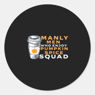 Sticker Rond Mens Citrouille Spice Boyfriend Mari Gag Joie Psl