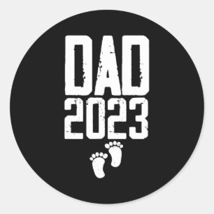 Sticker Rond Mens DAD père jour père 2023 père 2023 père