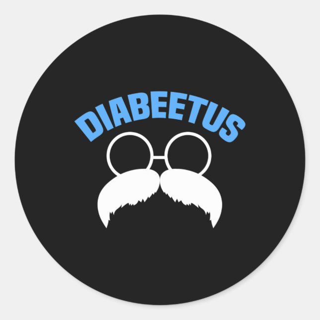 Sticker Rond Mens Diabeetus S'amuser Sensibilisation au diabète (Devant)