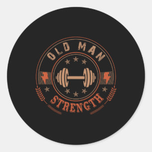Sticker Rond "Mens Old Man"
