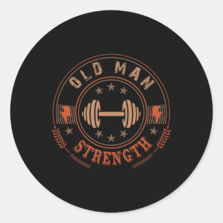 Sticker Rond "Mens Old Man"