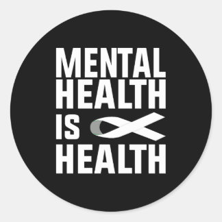 Sticker Rond Mental health matters Mental Health Is Health
