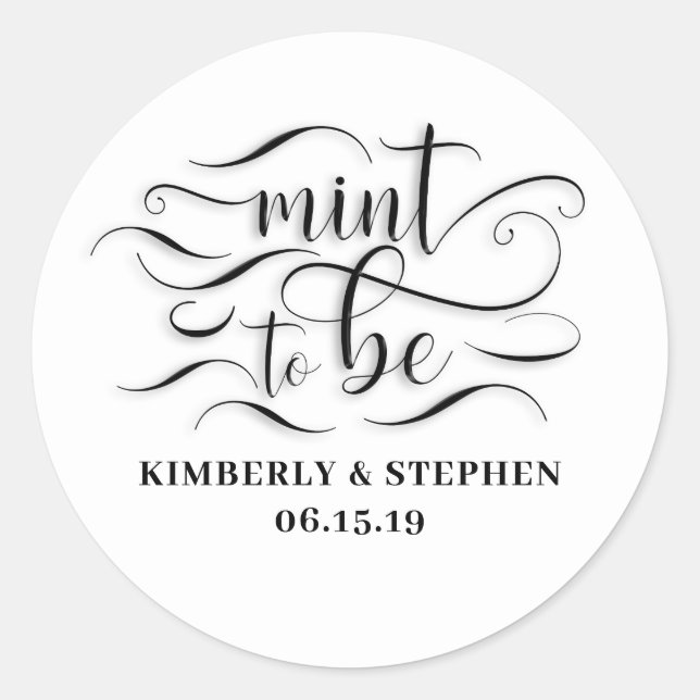 Sticker Rond Mention à être Mariage (Devant)