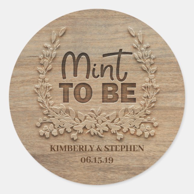 Sticker Rond Mention à être Mariage (Devant)