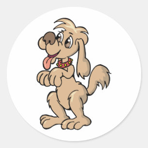 Sticker Rond Mention de chien