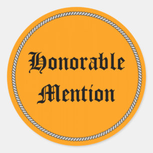 STICKER ROND MENTION HONORABLE