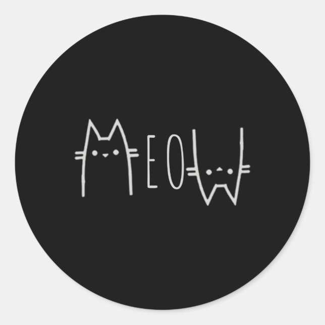 Sticker Rond Meow (Devant)