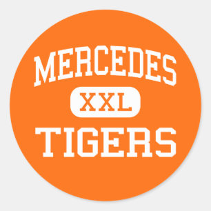 Sticker Rond Mercedes - tigres - junior - Mercedes le Texas
