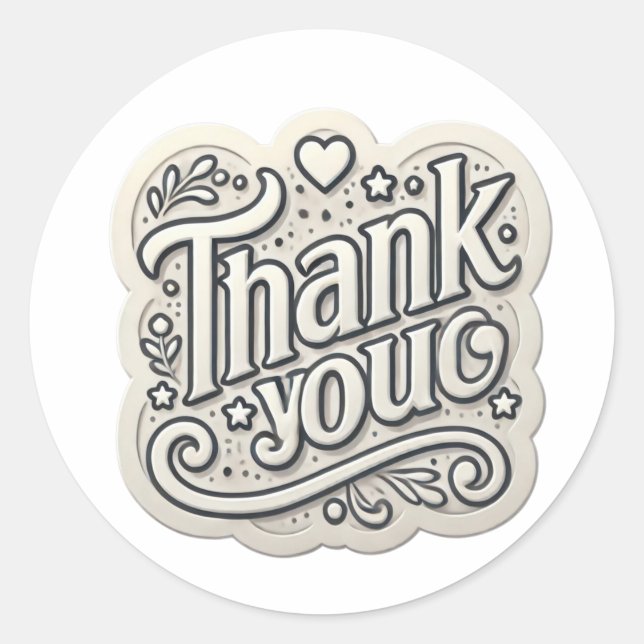 Sticker Rond Merci (Devant)