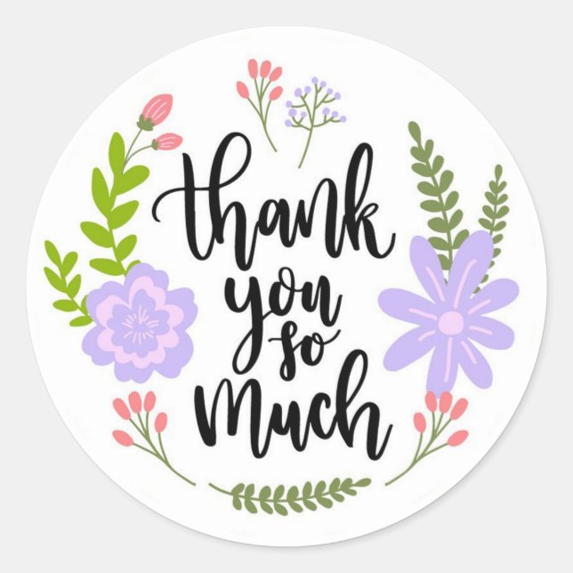 Sticker Rond Merci (Devant)