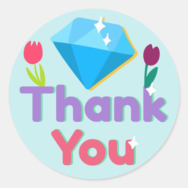 Sticker Rond Merci (Devant)