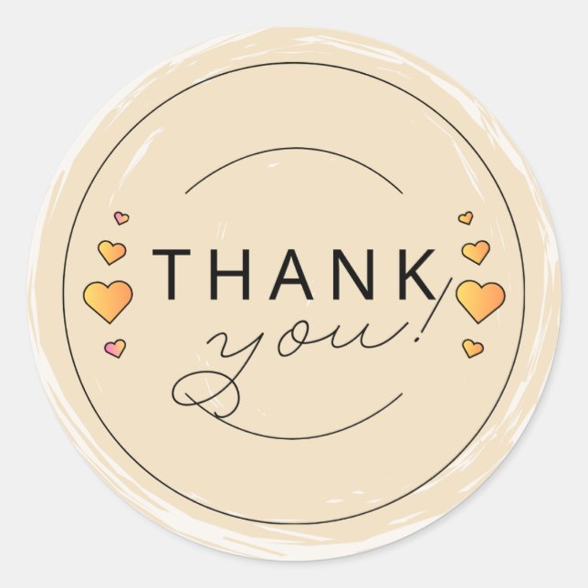 Sticker Rond Merci (Devant)