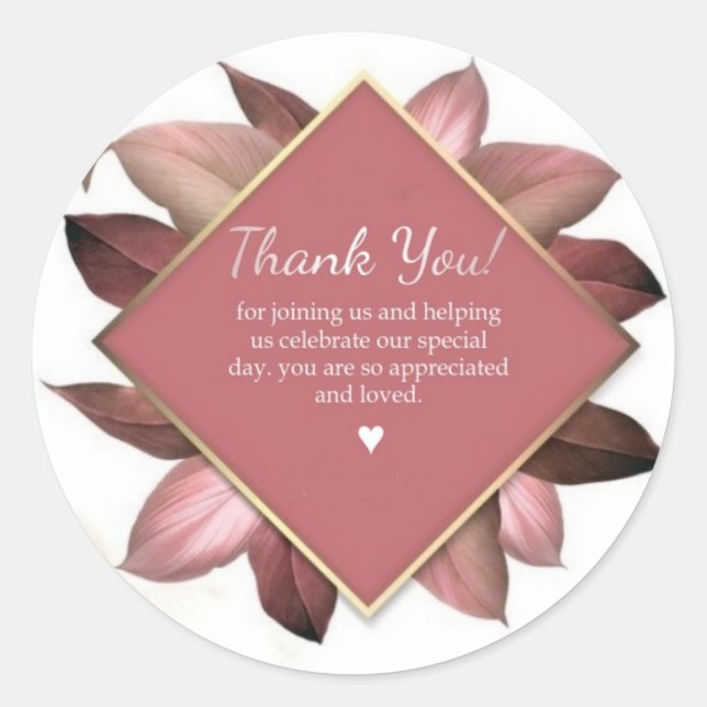 Sticker Rond Merci (Devant)