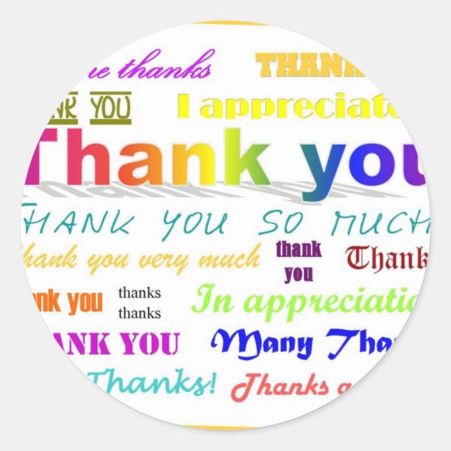 Sticker Rond Merci (Devant)