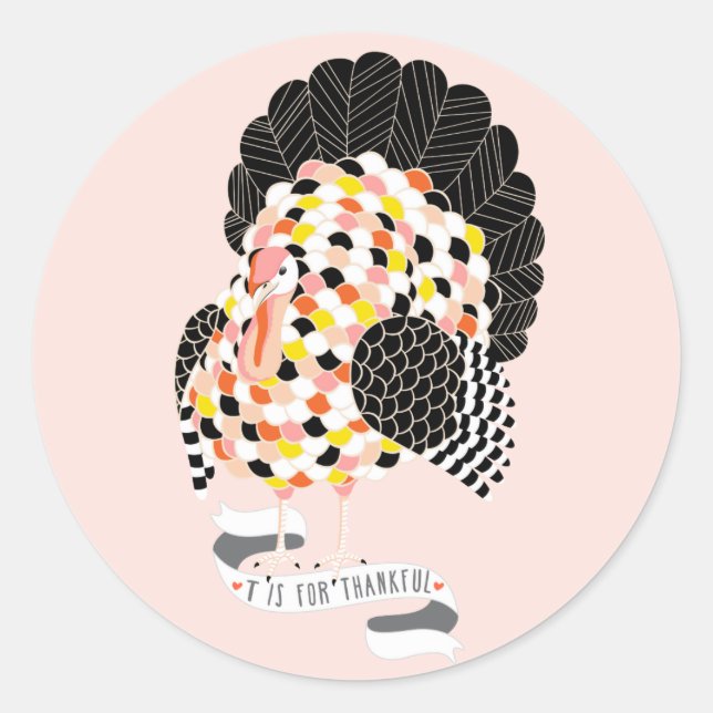 STICKER ROND MERCI À LA TURQUIE MERVEILLEUSE (Devant)