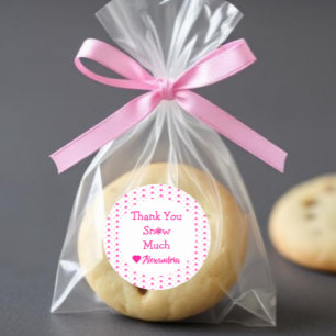 Sticker Rond Merci à neige