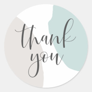 Sticker Rond Merci Abstrait moderne