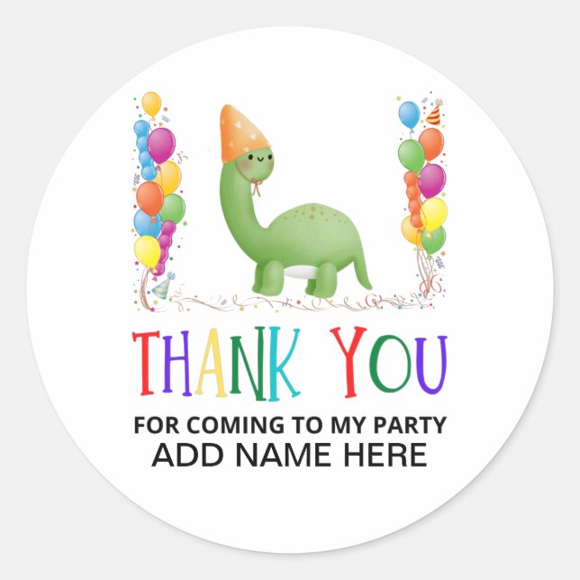 Sticker Rond Merci Anniversaire (Devant)