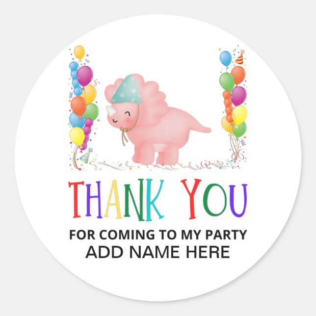 Sticker Rond Merci Anniversaire (Devant)