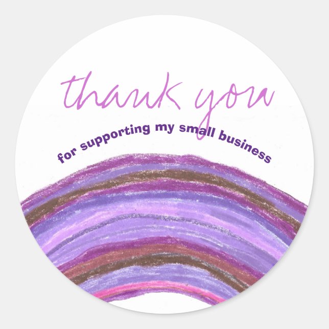 Sticker Rond Merci au client (Devant)