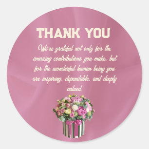 Sticker Rond Merci aux professionnels administratifs