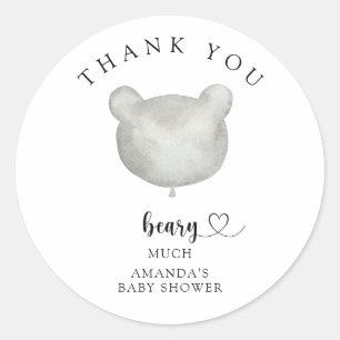 Sticker Rond Merci beary beaucoup