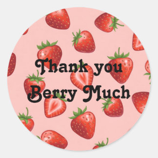Sticker Rond Merci beaucoup Berry