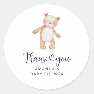 Sticker Rond Merci beaucoup ours