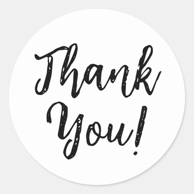 Sticker Rond Merci blanc (Devant)