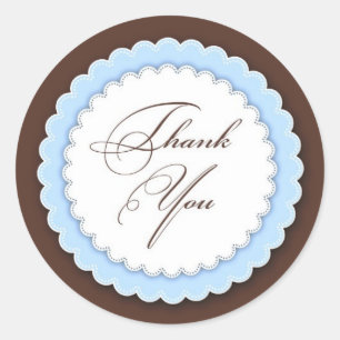 Sticker Rond Merci Brown