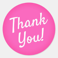 Merci Calligraphie Script Rose Chaude Bubblegum