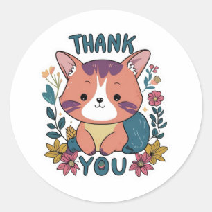 Sticker Rond Merci CAT