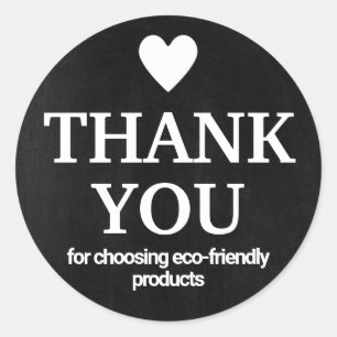 Sticker Rond Merci Choisir une petite entreprise écologique