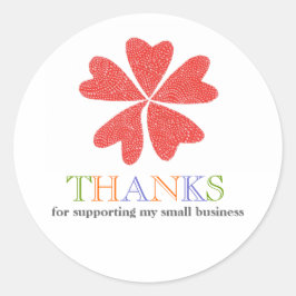 Sticker Rond Merci Client Pour Petites Entreprises