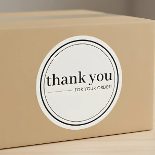 Sticker Rond Merci Client Professionnel Minimal Pour Votre Comm