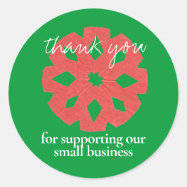 Sticker Rond Merci client - Ventes vacances