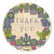 Merci coloré mignon de cactus