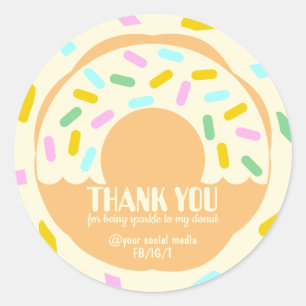 Sticker Rond Merci Cookies Doughnut boulangerie