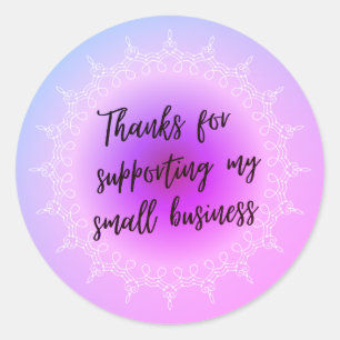 Sticker Rond Merci D'Aider Ma Petite Entreprise.