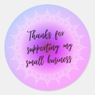 Sticker Rond Merci D'Aider Ma Petite Entreprise.