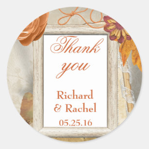 Sticker Rond Merci d'automne