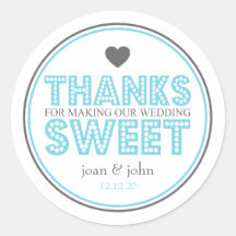 Merci D'Avoir Fait Notre Mariage Doux (Bleu / Gris