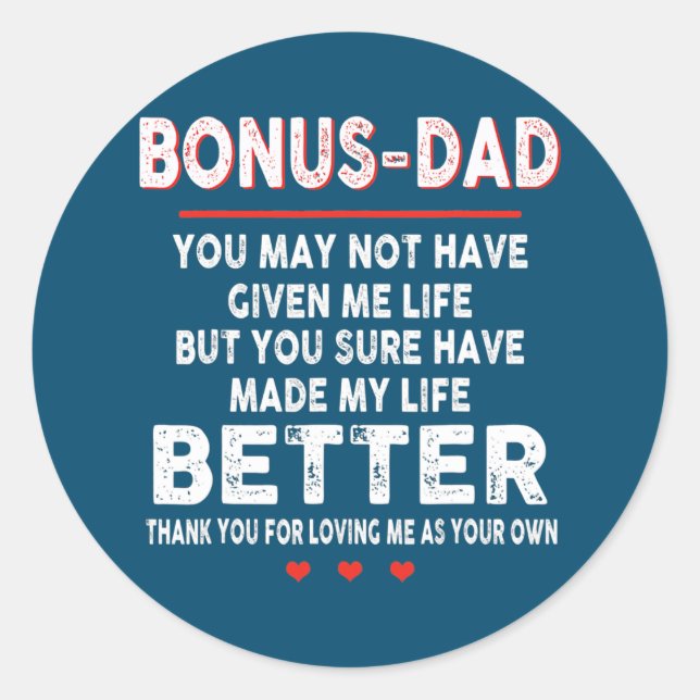 Sticker Rond Merci D'Avoir Remis Mon Père Bonus À Ma Mère (Devant)