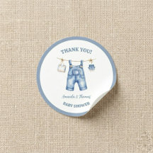 Merci de Baby shower Blue Jean Denim
