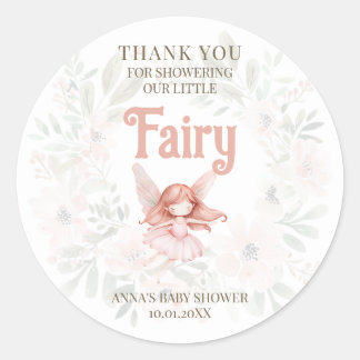 Sticker Rond Merci de Baby shower de gingembre